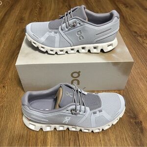 ON CLOUD 5 Heather Fossil running athletic training shoes sneakers sz 7.5 new